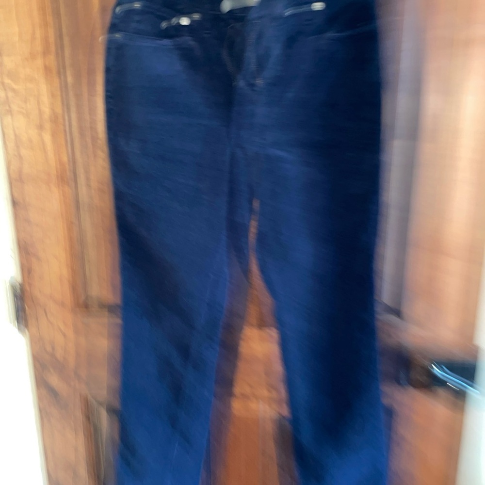 Quince High Rise Corduroy Pants Navy Blue 6